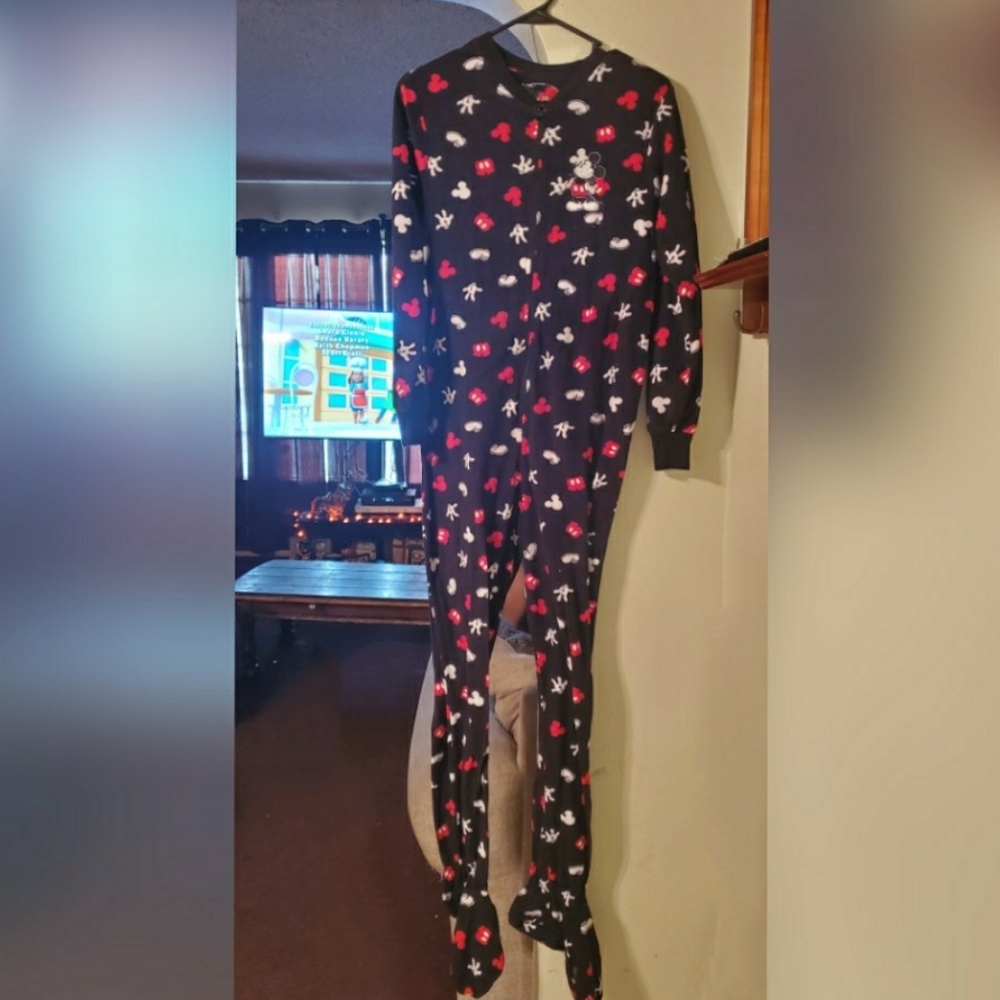 Disney adult mickey mouse onsie.